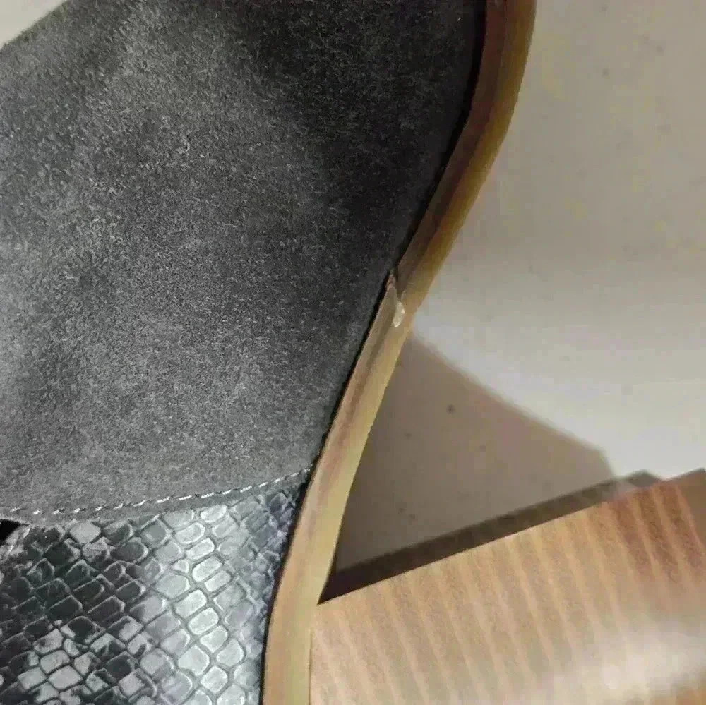 Dolce Vita DV8 Shai Mixed Material Heeled Gray Bootie Boots Shoes Size 9 - Picture 7 of 7